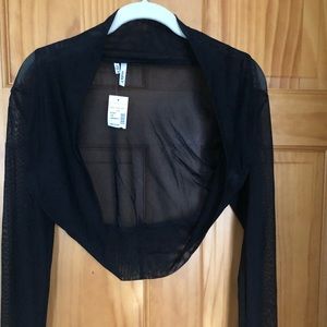 NWT, Maurice’s, Crop top, black, sheer, size M, but can fit smaller